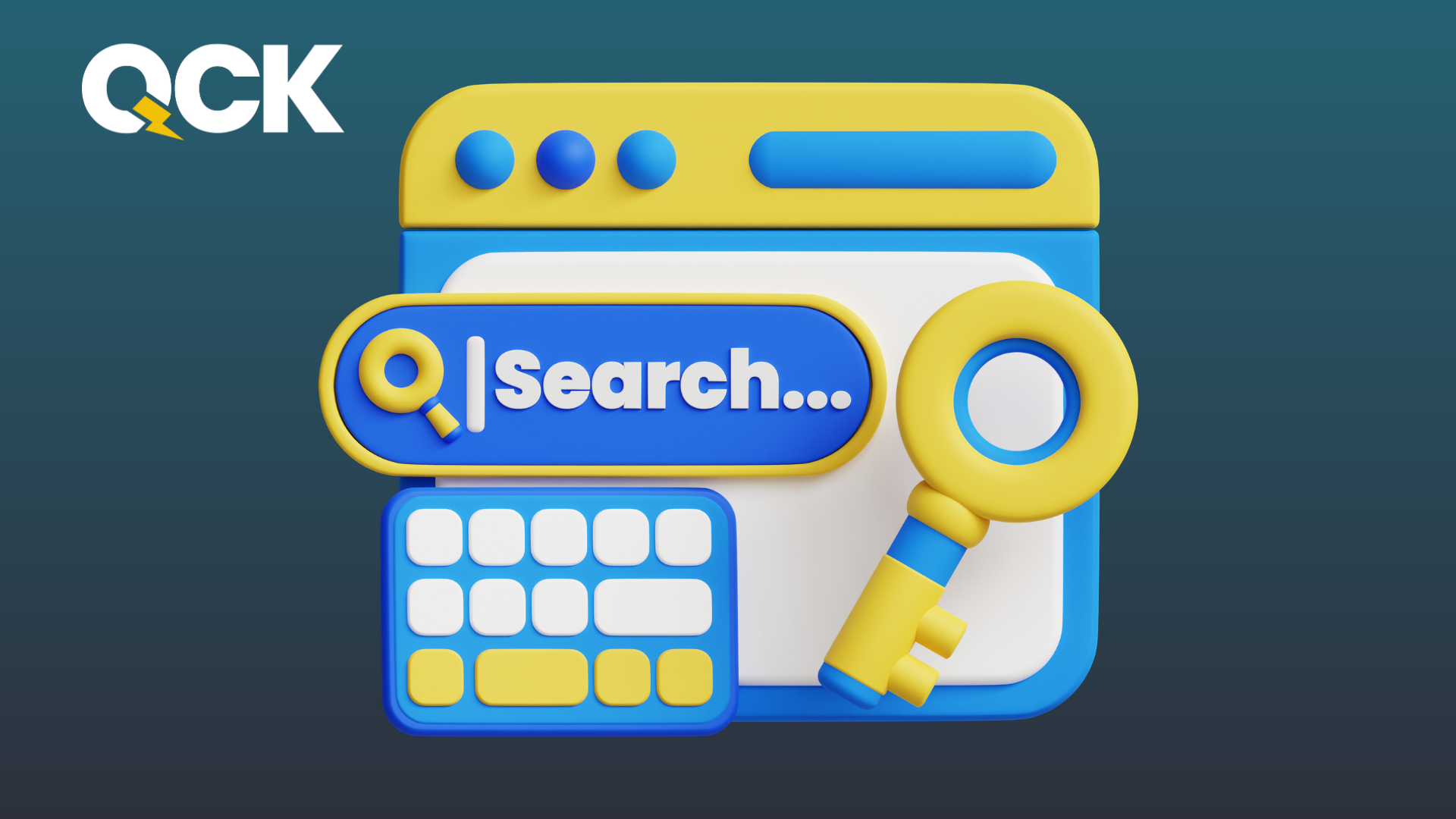 A search interface illustration representing SEO strategies for skincare brands online