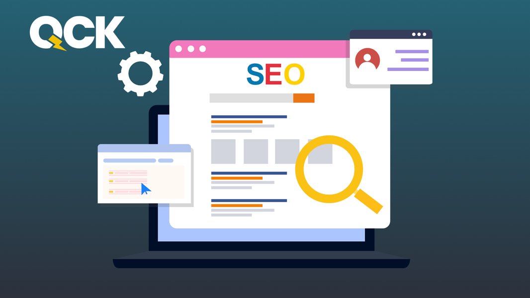 SEO rank tracking dashboard interface illustration